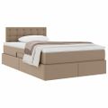vidaXL Postel s úložným prostorem a matrací Kapučínová 120 x 190 cm