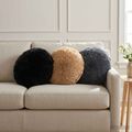 vidaXL Poťah na podložku 2 pcs HEERLEN Čierna Ø 30 cm PV fleece