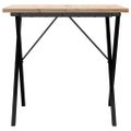 vidaXL Jedálenský stolík v tvare X 90x90x75,5 cm borovica a oceľ