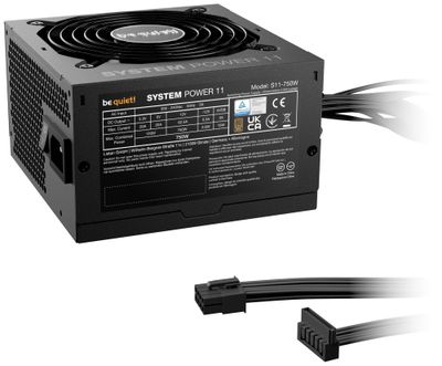 Be quiet! / zdroj SYSTEM POWER 11 750W / ATX3.1 / active PFC / 120mm fan / 80PLUS Bronze
