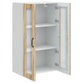 vidaXL Nástenný sklenený kabinet PORTO Sonoma dub 60 x 31 x 100 cm