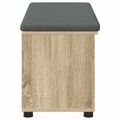 vidaXL Predsieňová lavica s vankúšom Sonoma dub 100 x 38 x 46 cm