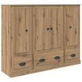 vidaXL Highboard 3 ks Remeselný dub 132 x 35,5 x 103,5 cm