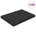vidaXL Pad z gumových granúl na dvor Čierny 6 x 9 x 0,6 cm Guma