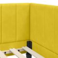 vidaXL Rohový rám postele s čelnou doskou Žltá 80 cm x 200 cm Zamat