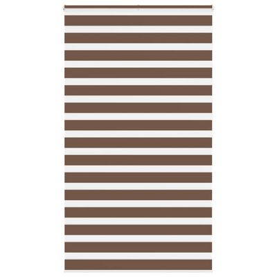 vidaXL Zebra roleta hnedá 130x200 cm šírka látky 125,9 cm polyester