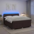 vidaXL Posteľ boxspring s matracom Tmavohnedá 160 x 200 cm Látka