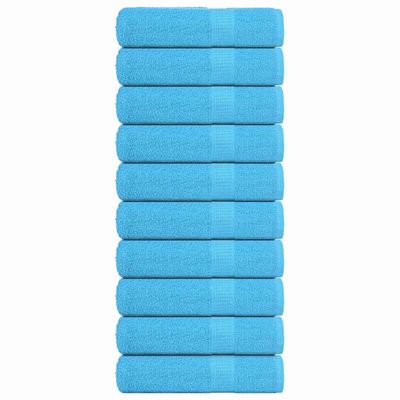 vidaXL Osušky do kúpeľne FROGN 10 ks tyrkysové 100x150 cm 360 g/m²