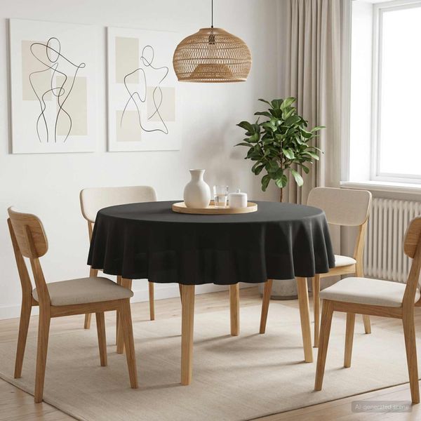 vidaXL Uterák na stôl 5 ks Okrúhly Tmavosivá Ø 140 cm Polyester