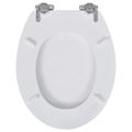 vidaXL WC sedadlo, MDF, pomalé sklápanie, jednoduchý dizajn, biele