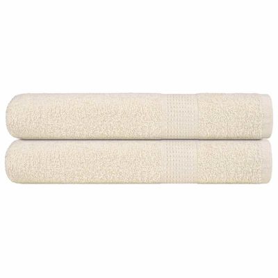 vidaXL Uteráky FROGN 2 ks krémové 100x200 cm 360 g/m²