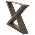 vidaXL Nohy konferenčného stolíka 2 ks, prírodná oceľ, 60 x (30-31,3) cm, oceľ