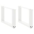 vidaXL Nohy konferenčného stolíka v tvare U, 2 ks, biele, 50 x (30-31) cm, oceľové
