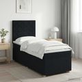 vidaXL Posteľ boxspring s matracom Čierna 100 x 200 cm Látka