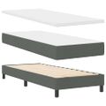 vidaXL Posteľ s pružinovým rámom Tmavo šedá 80 x 200 cm látka