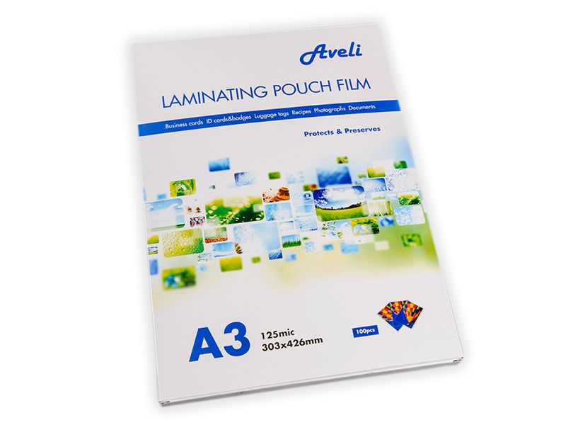 Laminovacie fólie AVELI A3/250 mic (2x125), lesklé