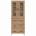 vidaXL Vysoký kabinet so policou 2 ks Remeselný dub 69,5 x 34 x 180 cm