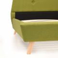 vidaXL Posteľ s matracom, zelená, látka 180x200 cm