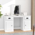 vidaXL Toaletný stolík so zrkadlom biely 130x50x132,5 cm