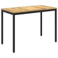 vidaXL Záhradný jedálenský stôl Biela a čierna 108,5 x 55 x 75 cm