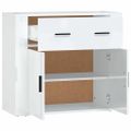 vidaXL Komoda vysoký lesk biela 80x33x70 cm spracované drevo