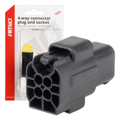 Sada elektrických konektorov vodotesných 4 PIN 2,2 mm AMiO-04348