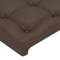 vidaXL Posteľný rám s čelom hnedý 80x200 cm umelá koža