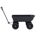 vidaXL Záhradný vyklápací ručný vozík 300 kg 75 l čierny
