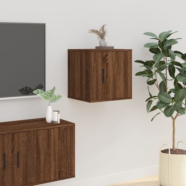 vidaXL Nástenná TV skrinka hnedý dub 40x34,5x40 cm