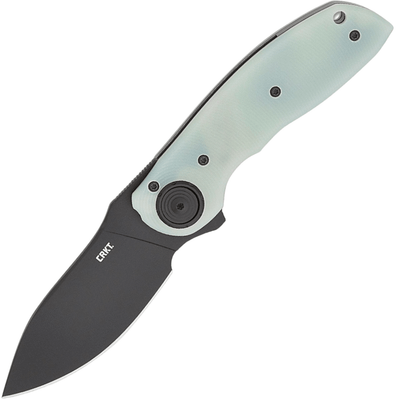 CRKT CR-5420 Bot Deadbolt Natural vreckový nôž 7,6 cm, čierna, nefritová zelená, G10