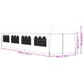 vidaXL Záhradný stan 3x12 m, biely