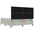 vidaXL Posteľ s pružinovým rámom Svetlosivá 200 x 180 cm Zamat