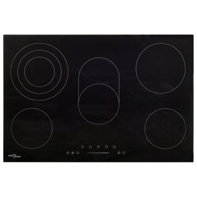 vidaXL Keramická varná doska, 5 platničiek, dotyková 90 cm 8500 W