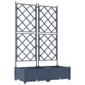 vidaXL Záhradný kvetináč 2 ks Sivá 80 x 40 x 125,5 cm PP
