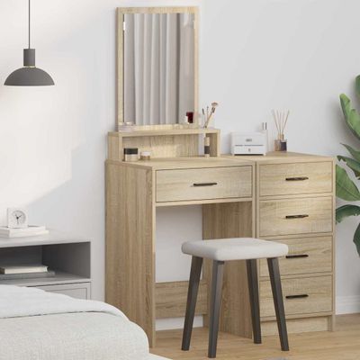 vidaXL Toaletný stolík Sonoma dub 50 x 41 x 140 cm Kompozitné drevo