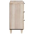 vidaXL Servírovacia skriňa 3 ks 180 x 33,5 x 75 cm mangový masív Biela