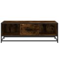 vidaXL Konferenčný stolík dymový dub 100x57x35 cm kompozit.drevo a kov