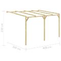 vidaXL Pergola k stene domu 4x3x2,1 m, drevo