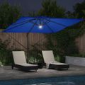 vidaXL Roma Parasol Modrá 286 x 284 x 270 cm Hliník a polyester