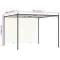 vidaXL Pergola s nastaviteľnou strechou krémovo-biela 3x3 m oceľová