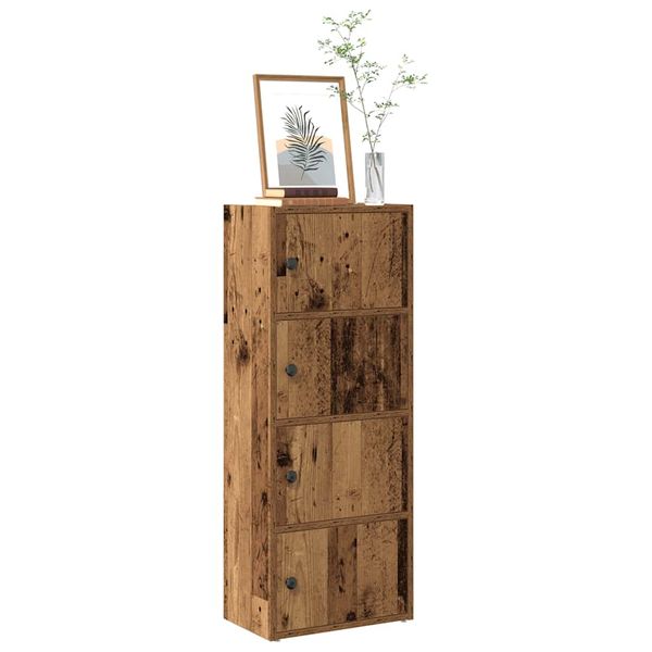 vidaXL Knižnica staré drevo 40x24x102 cm kompozitné drevo