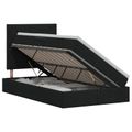 vidaXL Postel s úložným prostorem a matrací Čierna 120 x 200 cm látka