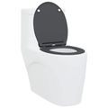 vidaXL WC sedadlo Antracitová 45,5 x 37,5 x 3,8 cm Duroplast