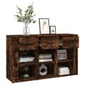 vidaXL Komoda dymový dub 100x30x59,5 cm spracované drevo
