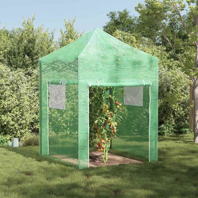 vidaXL Skleník s rýchlo postaviteľným rámom Zelená 200 x 200 x 300 cm