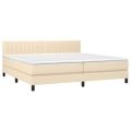 vidaXL Boxspring posteľ s matracom krémová 200x200 cm látka