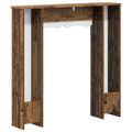 vidaXL Rám krbu Staré drevo 102 x 20 x 102 cm Kompozitné drevo