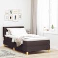 vidaXL Posteľ s pružinovým rámom Tmavohnedá 200 x 80 cm látka