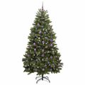 vidaXL Umelý Sklápací Vianočný Stromček Zelená 210 cm PVC a oceľ