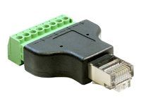 Sieťový adaptér - 8-kolíková svorkovnica (F) do RJ-45 (M)